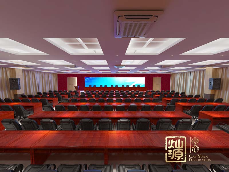 學(xué)校報(bào)告廳南寧多功能會議廳設(shè)計(jì)案例—燦源裝飾
